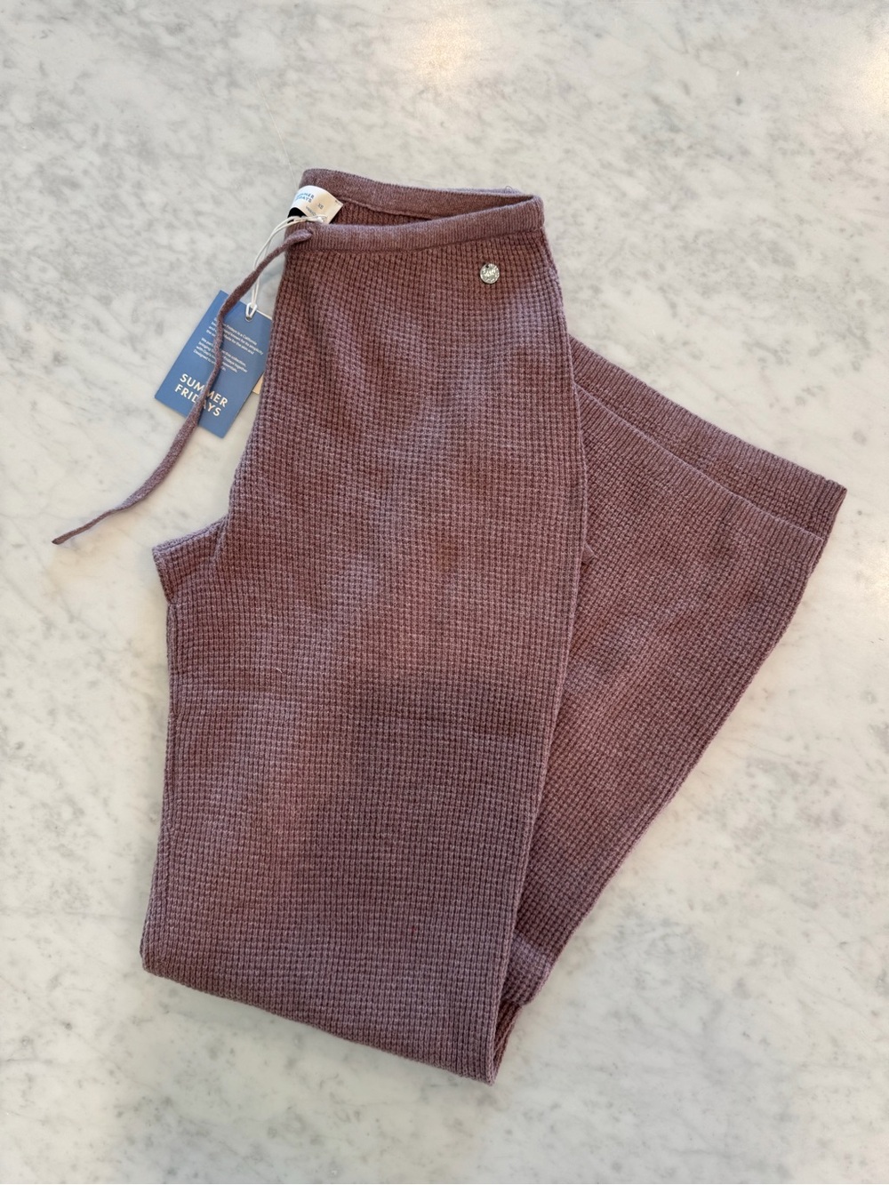 gap x summer fridays waffle knit hoodie & pants set - Picture 7 of 8